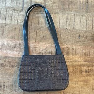 Brahmin Vintage Alana Black Tuscan Small Shoulder Bag